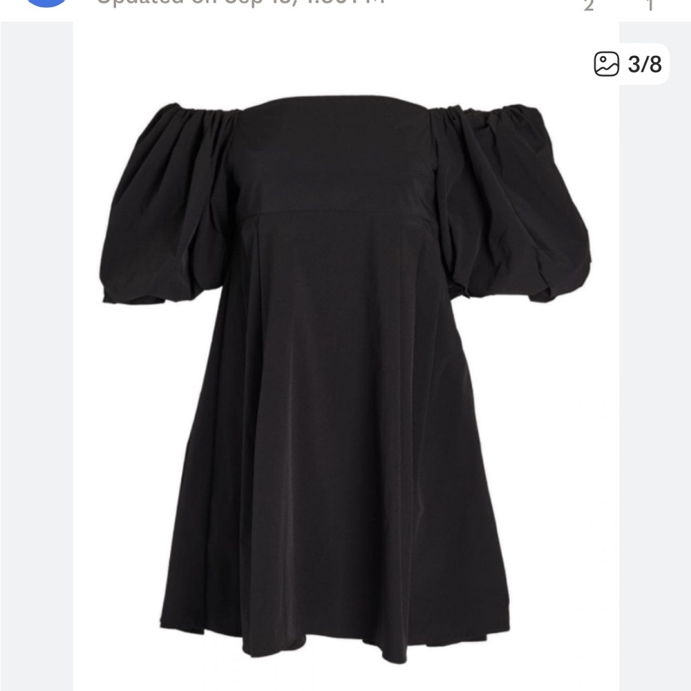 Elegant Black Off-Shoulder Mini Dress